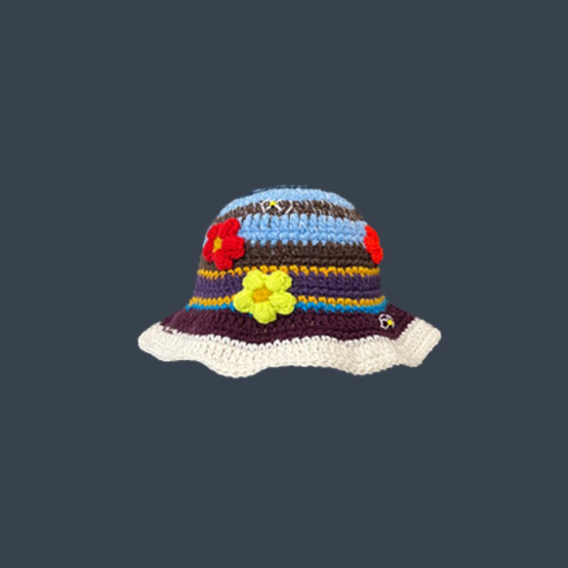 Knitted Crochet Bucket Hat
