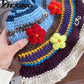 Knitted Crochet Bucket Hat
