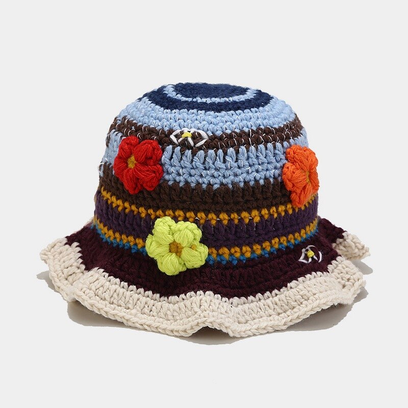 Knitted Crochet Bucket Hat